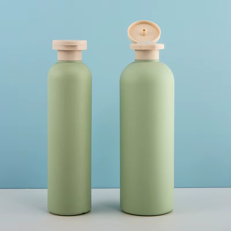 Shampooing en plastique vert avocat