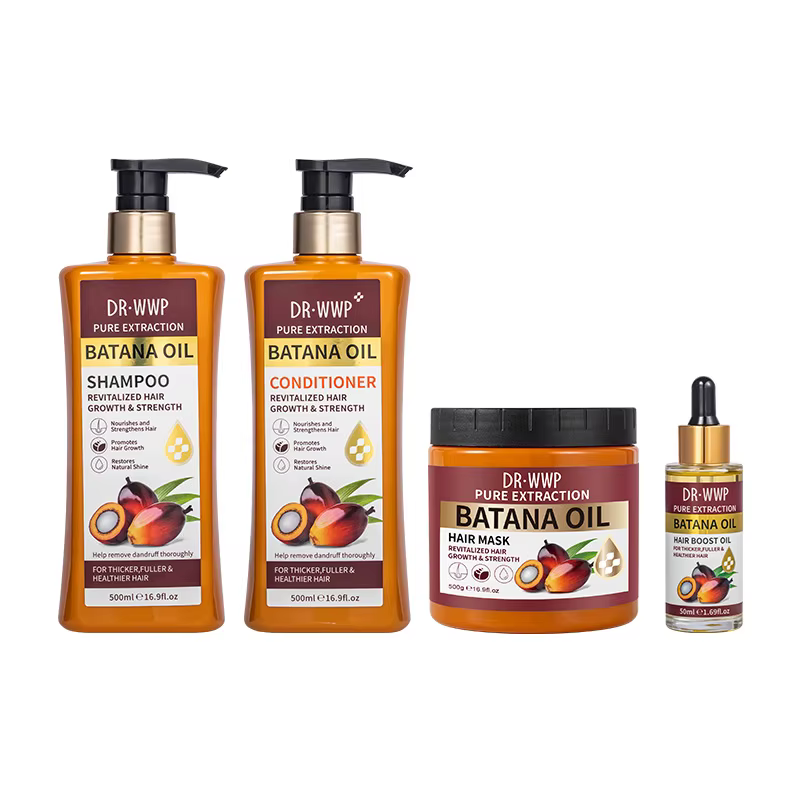 Ensemble shampoing et revitalisant à l'huile de Batana de 500 ml pour un soin hydratant