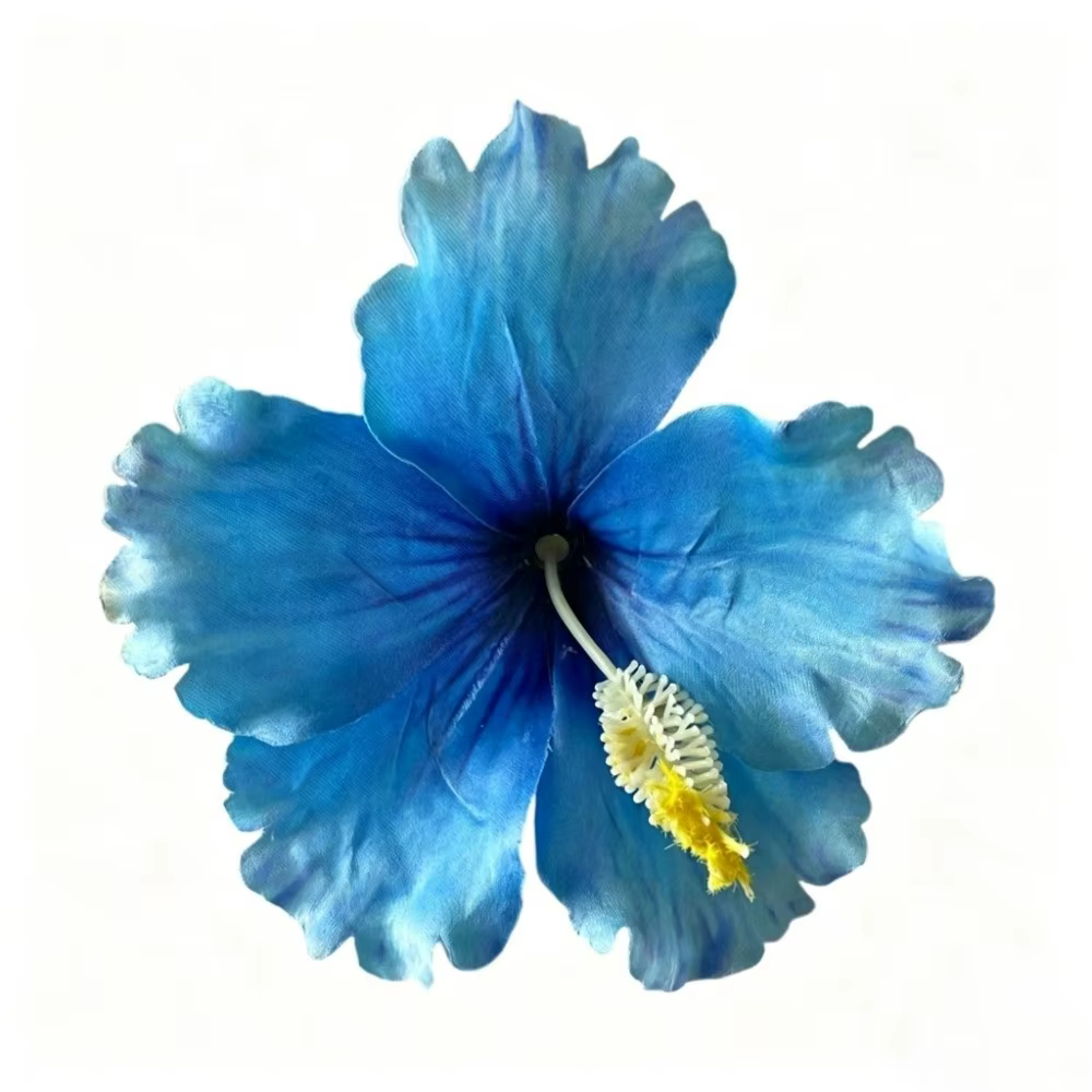 Accessoires pour cheveux : Pince à cheveux fleur d'hibiscus artificielle, style bohème, ne blesse pas les cheveux, pour franges, été