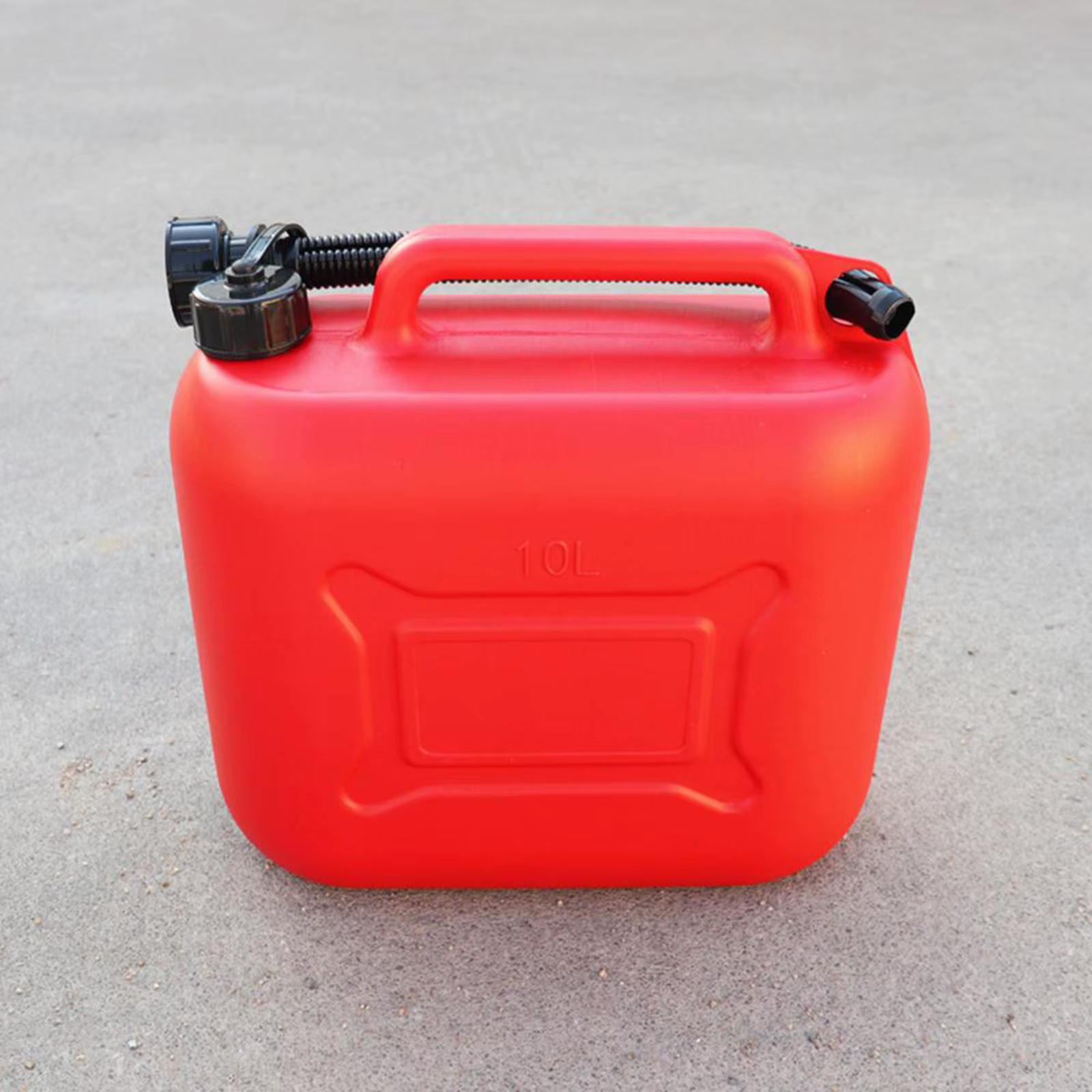 Bidon de carburant portable 20L pour essence et huile avec bande graduée facile à lire, compatible avec la plupart des voitures et des SUV