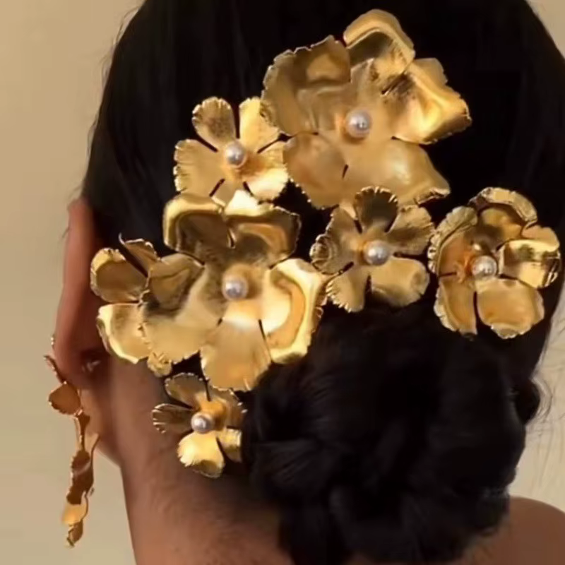 Peigne à cheveux de luxe en perles de Style français