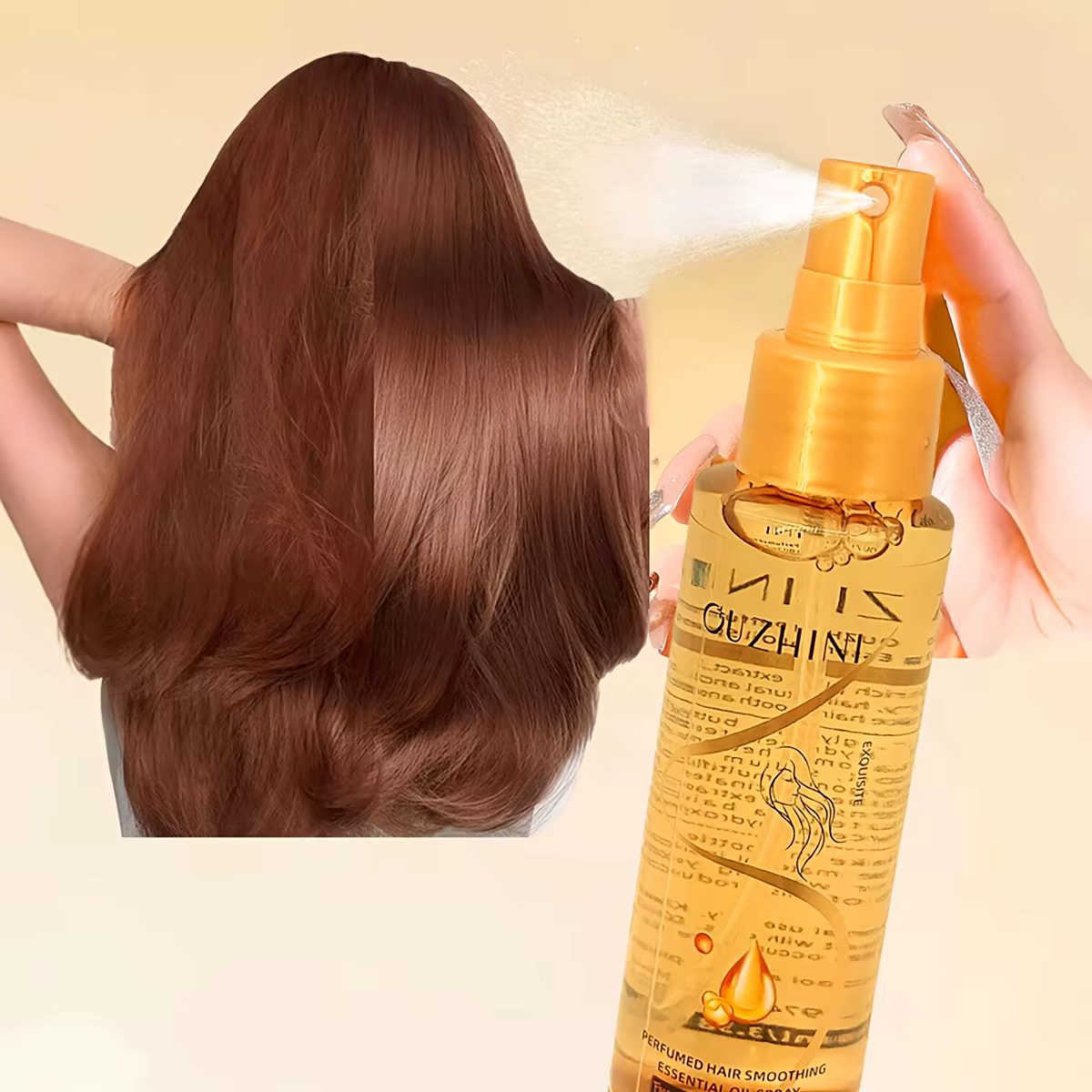 Spray d'huile essentielle parfumée pour les soins capillaires