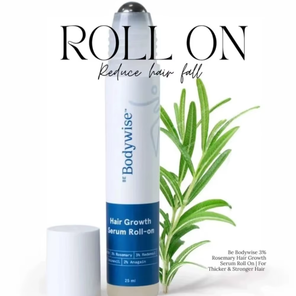Sérum Capillaire Rosemary Be Bodywise Roll-On pour la Croissance des Cheveux