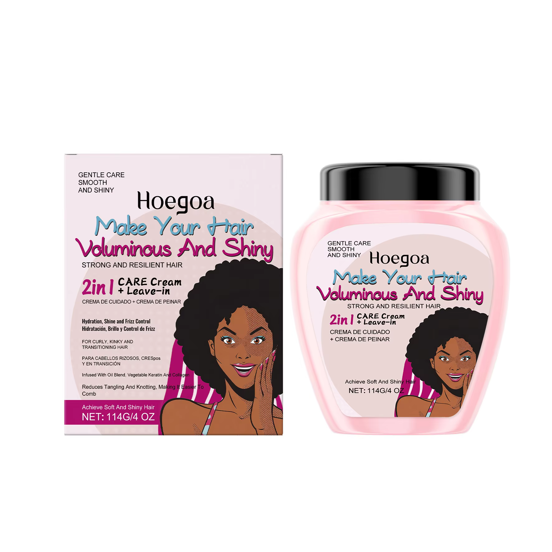 Crème revitalisante sans rinçage pour cheveux bouclés secs