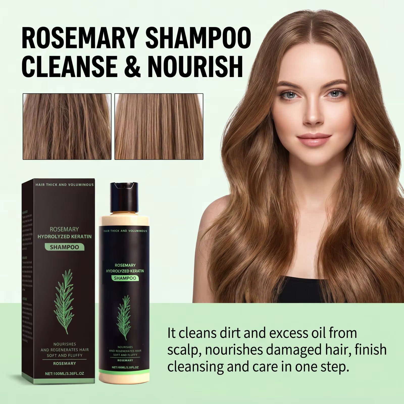 Shampoo 2-en-1 à la romarin