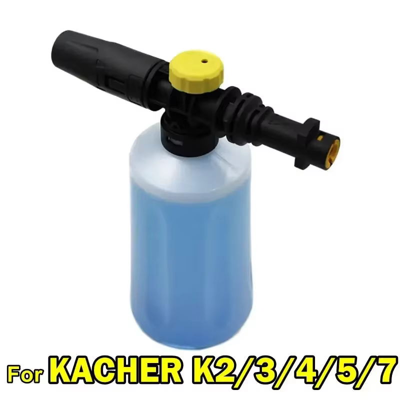 Lance à mousse de neige 750ML, accessoire de lavage de voiture pour nettoyeurs à pression Karcher K2 K3 K4 K5 K7 avec buse de pulvérisation de mousse de savon réglable