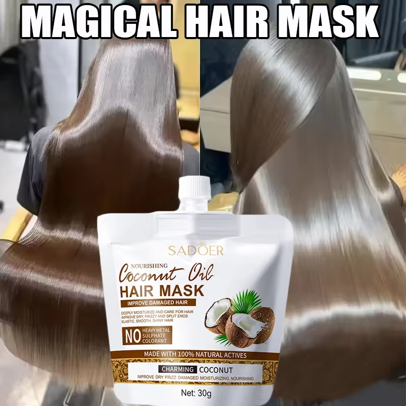 Masque capillaire magique à l'huile de coco