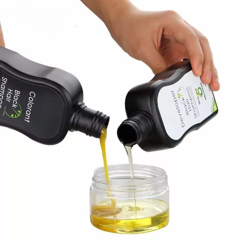 Dexe-Shampooing colorant pour cheveux noirs, coloration naturelle des cheveux, restauration rapide des cheveux noirs, turnant et traitement, 10 minutes