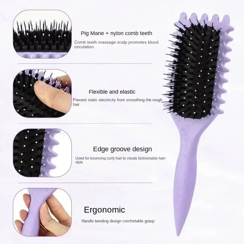 Brosse Coiffante pour Cheveux Bouclés