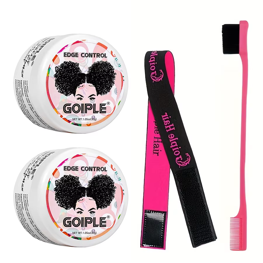 GOIPLE 30G contrôle des bords pour boucles 4C crème coiffante pour cheveux domine cassé et fixe Bang pommade Mini petit