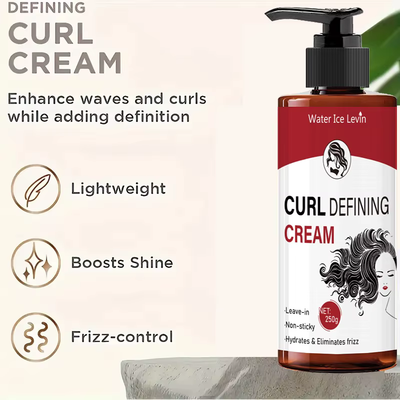 Crème coiffante pour cheveux bouclés - Crème coiffante sans lavage