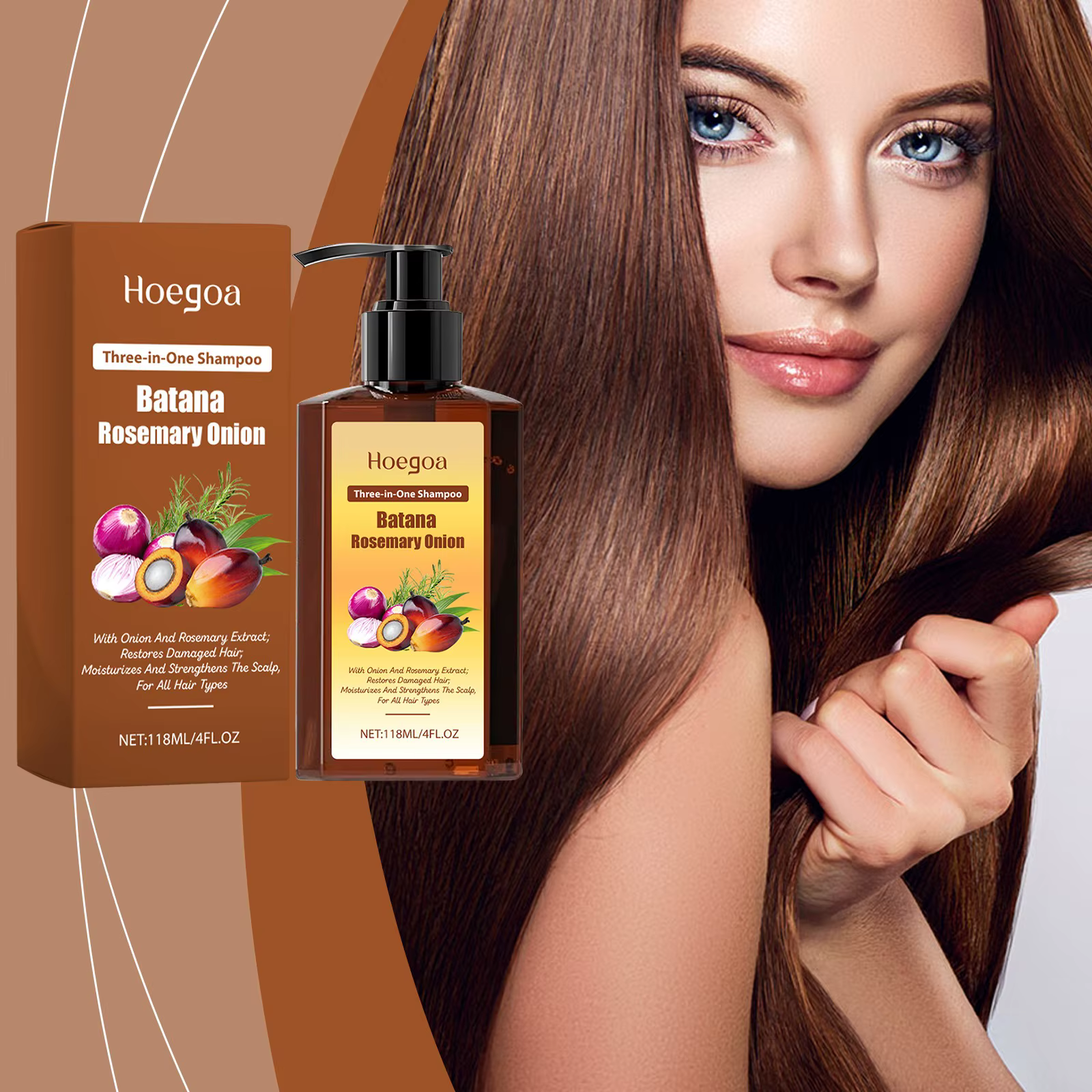 Batana – shampoing au romarin et à l'oignon 3 en 1