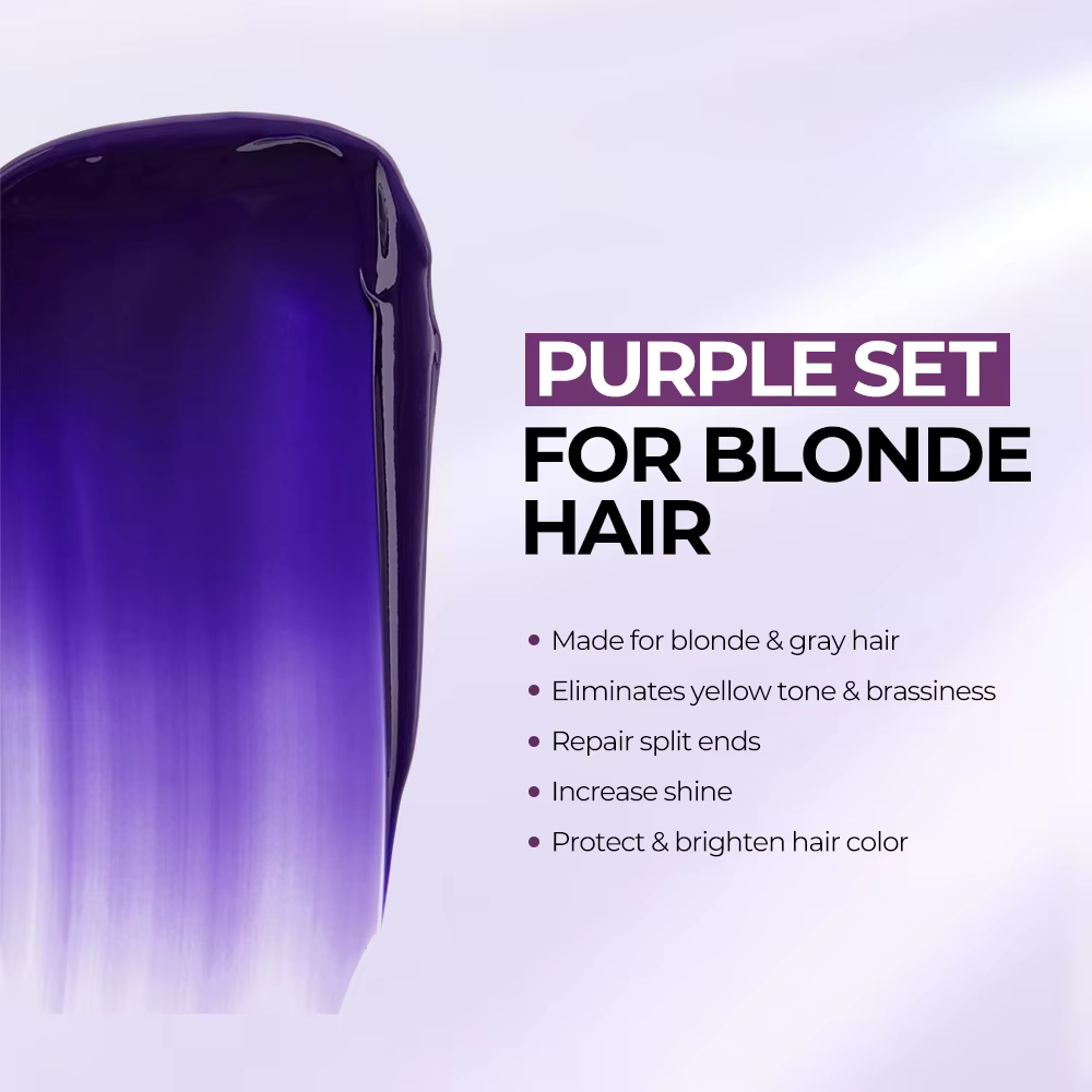 Karseell masque pour cheveux violets shampoing violet professionnel neutralise les tons jaunes en laiton