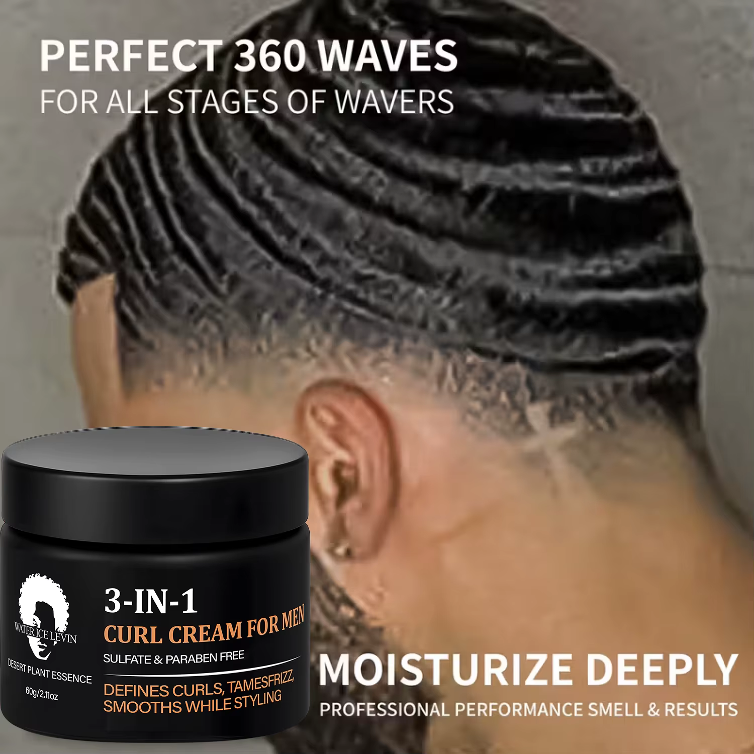 Crème anti-boucles 3 en 1 pour hommes