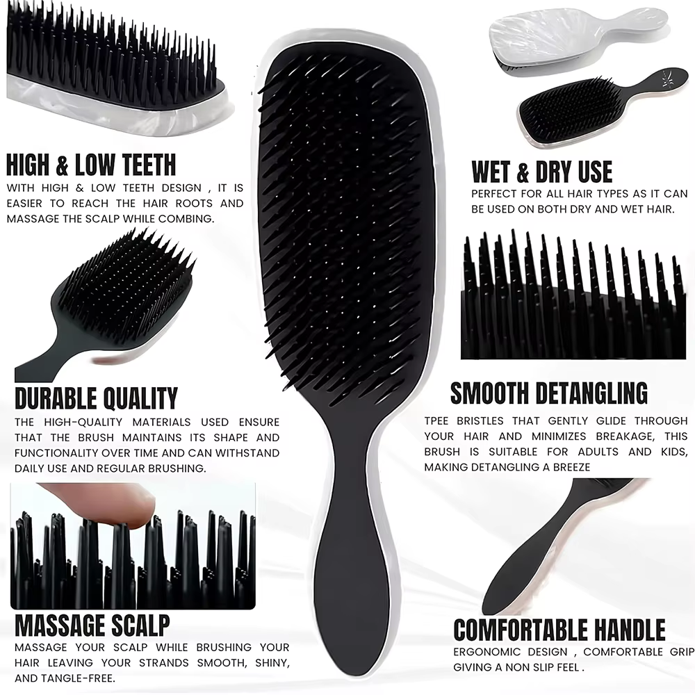Brosse à Cheveux Antistatique avec Poignée Enchevêtrée