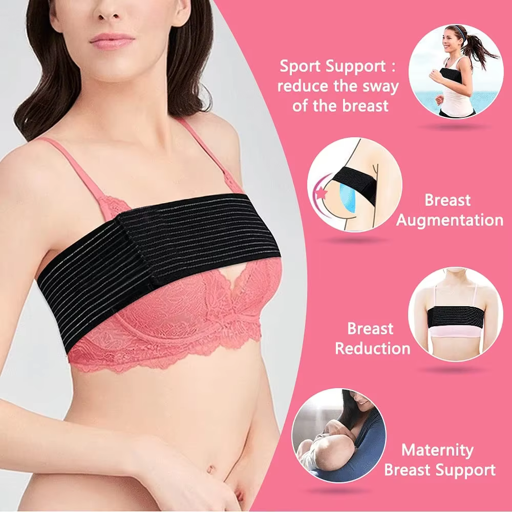 Stabilisateur d'implant mammaire post-générateur, bande de compression, bande de soutien du sein, ceinture de poitrine, sangle de soutien-gorge de sport supplémentaire réglable