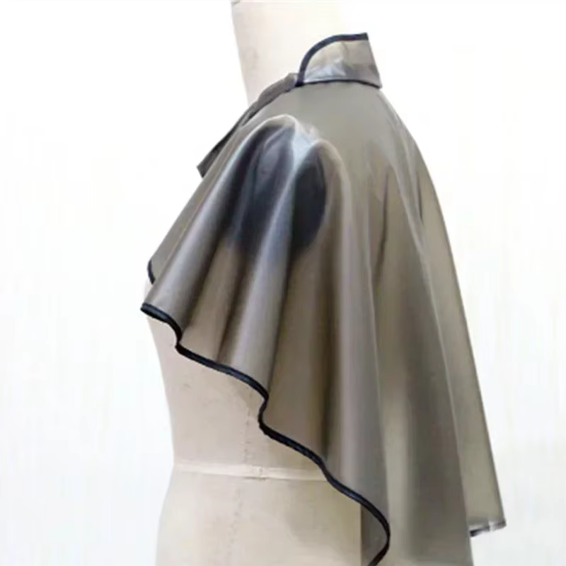 Collier de coupe de cheveux Cape de coloration imperméable tissu de barbier coiffure robe de teinture