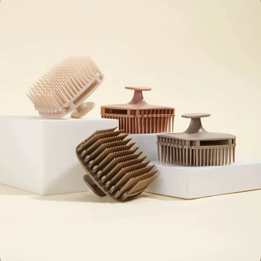 Brosse de massage du cuir chevelu en silicone souple