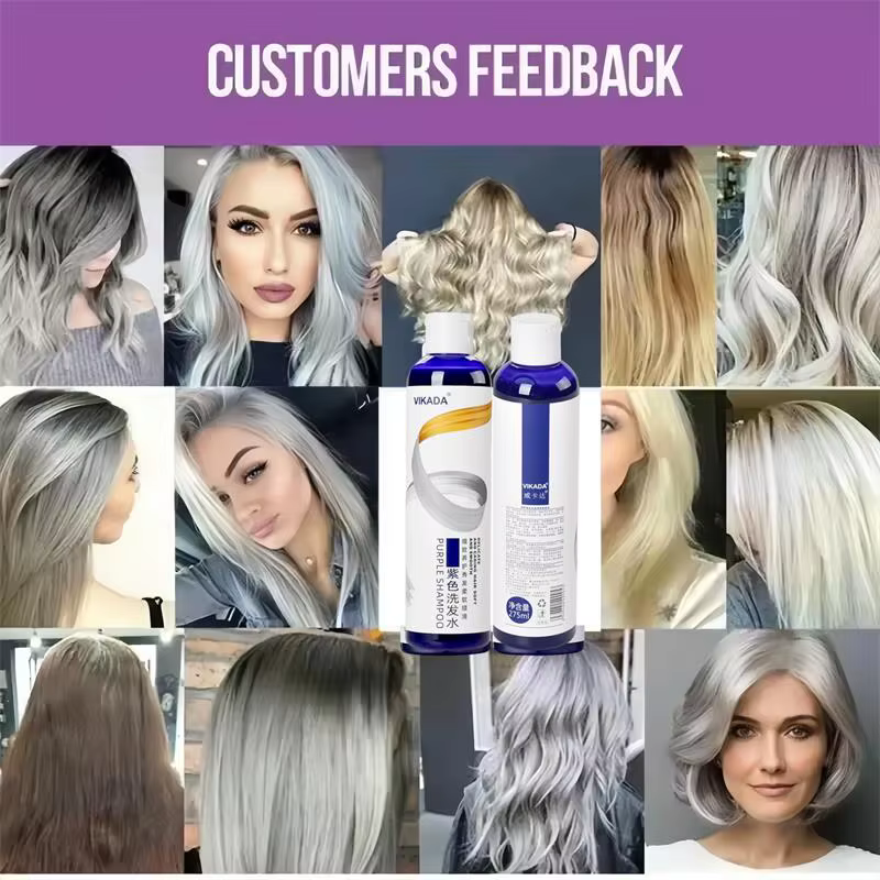 Shampoing de teinture capillaire fixateur de couleur pour couvrir les cheveux gris
