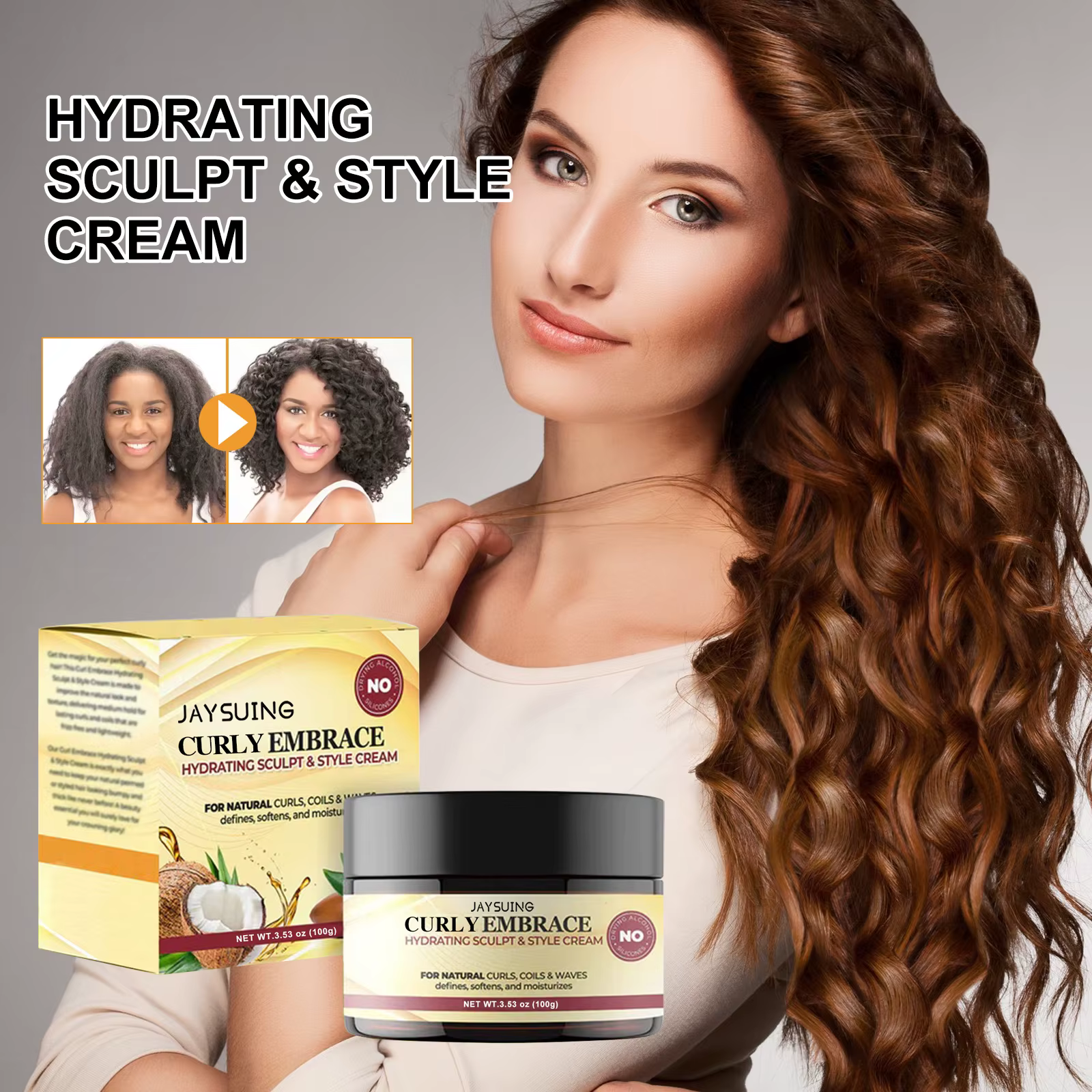 Crème volumisante pour cheveux bouclés