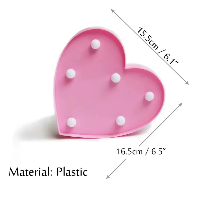 Amour coeur lampe à LED fête de mariage romantique rouge rose veilleuse ornement anniversaire noël décoration de la maison saint valentin cadeau
